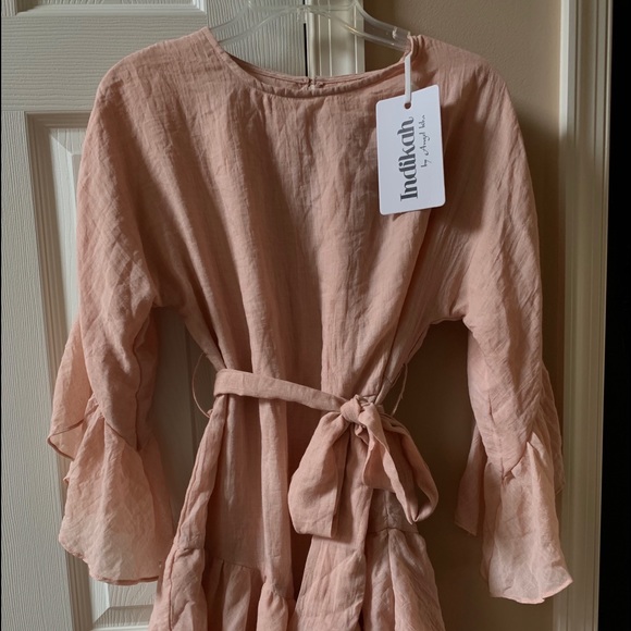 Blush pink dress long sleeve never worn - Picture 5 of 7